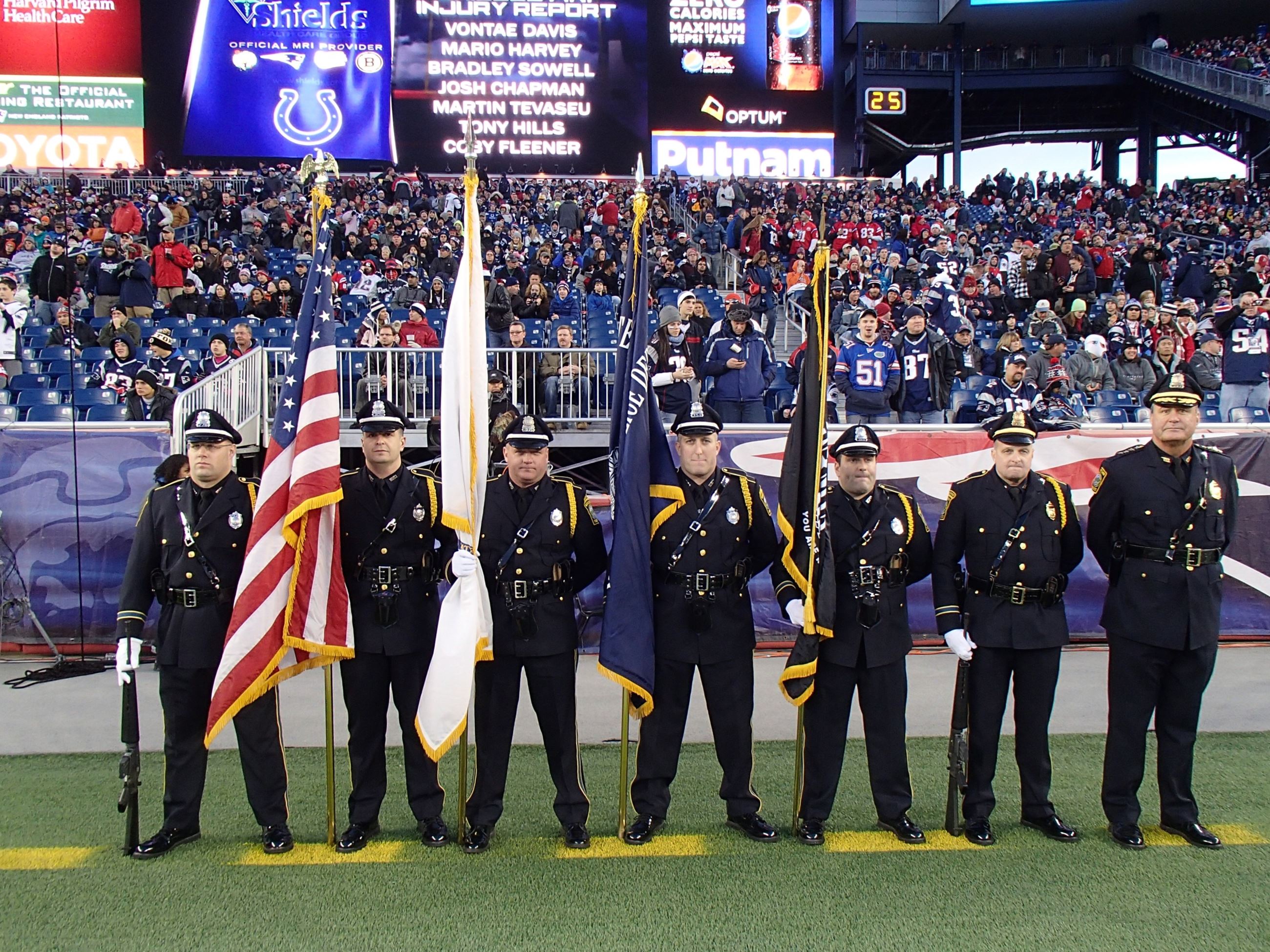 Honor Guard at a New England Patriots Game