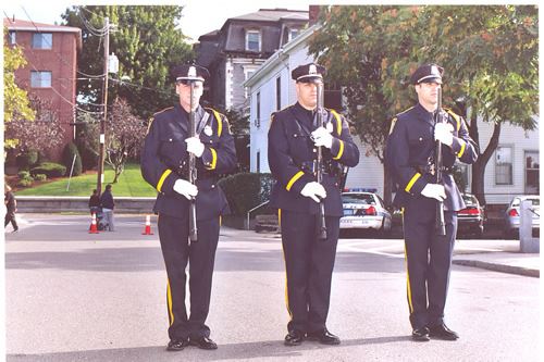 Honor Guard Standing with Rifles